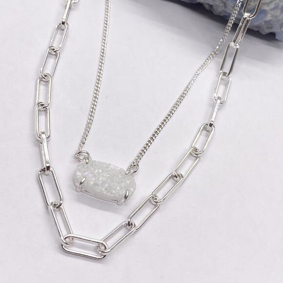 Free People Jewelry - NEW FP x Luna Norte Druzy Quartz Layering Necklace Set